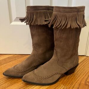 Durango Fringe Suede Cowgirl Boots Crush by Durango